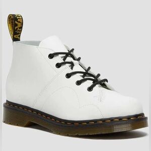 Dr. Martens White Leather Church Boots